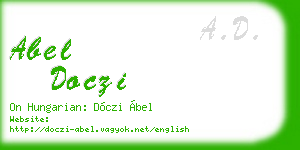 abel doczi business card